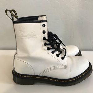White Dr. Marten boots